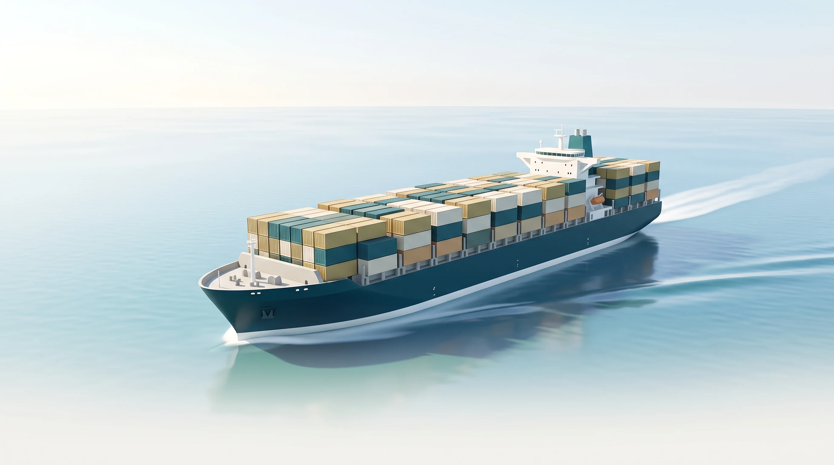 Golden Speed container ship under way on open water